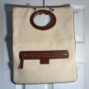 #KateSpade Canvas #vintage used so cute Mod style handle bag